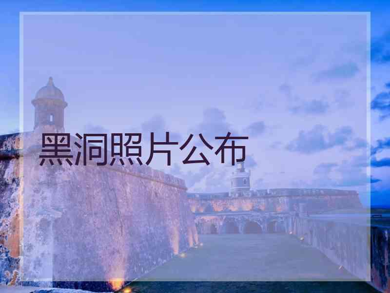 黑洞照片公布