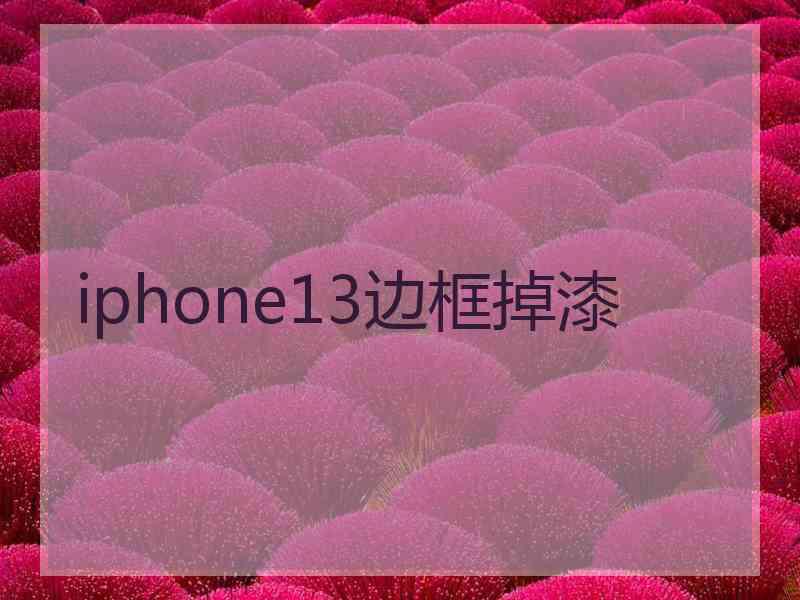 iphone13边框掉漆