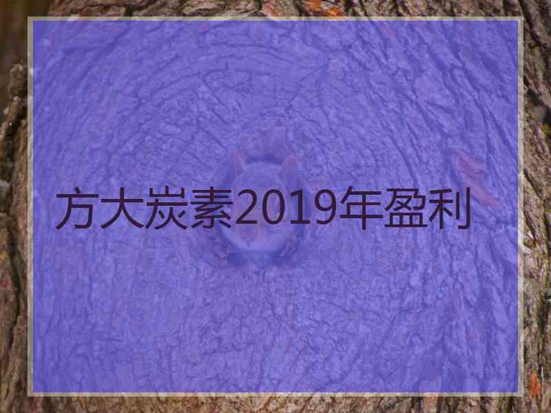 方大炭素2019年盈利