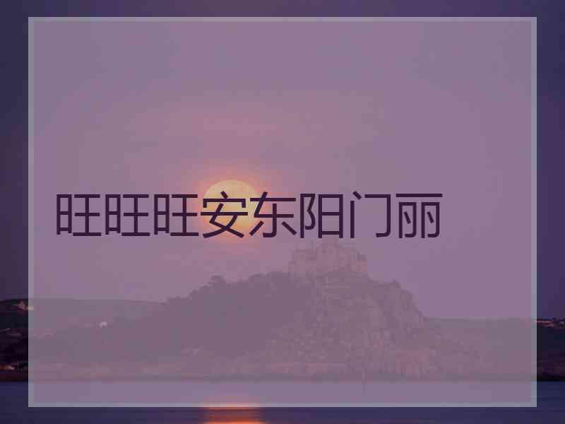 旺旺旺安东阳门丽