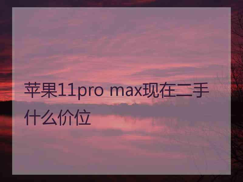 苹果11pro max现在二手什么价位