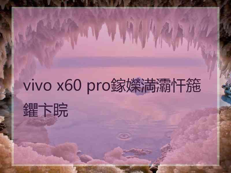 vivo x60 pro鎵嬫満灞忓箷鑺卞睆