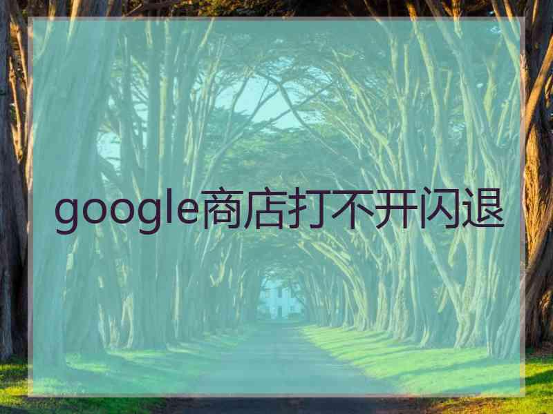 google商店打不开闪退