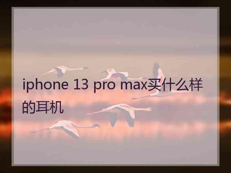 iphone 13 pro max买什么样的耳机