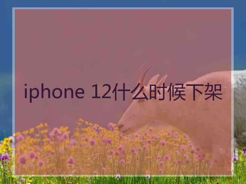 iphone 12什么时候下架