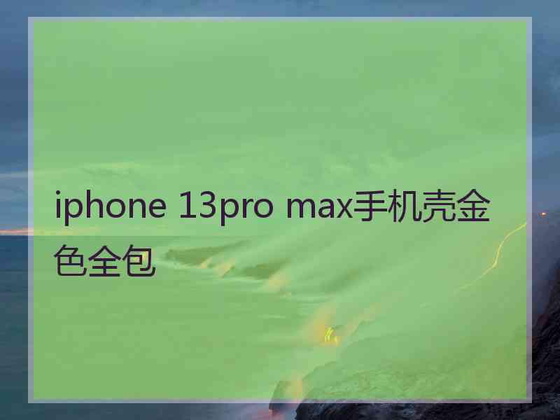 iphone 13pro max手机壳金色全包