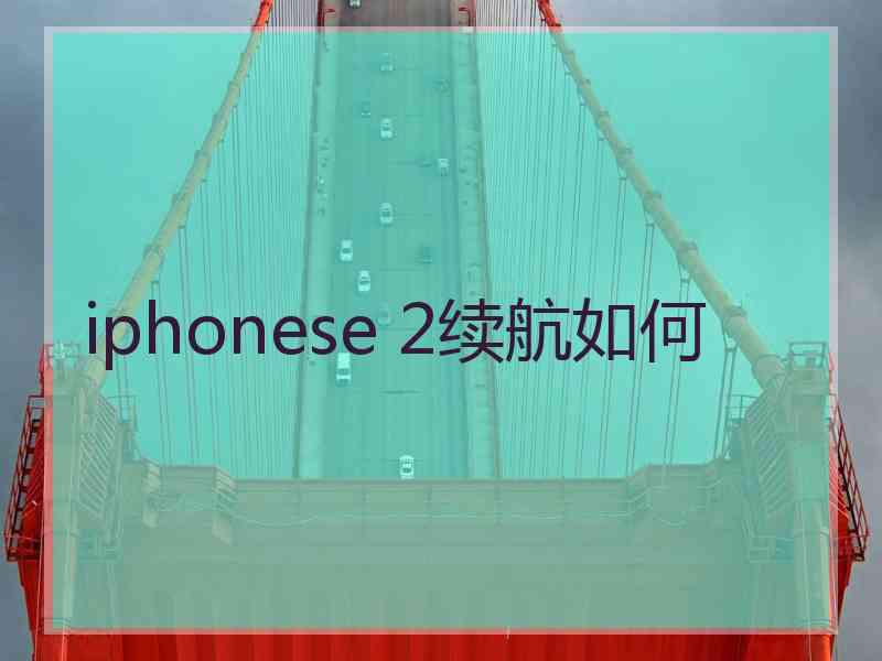 iphonese 2续航如何