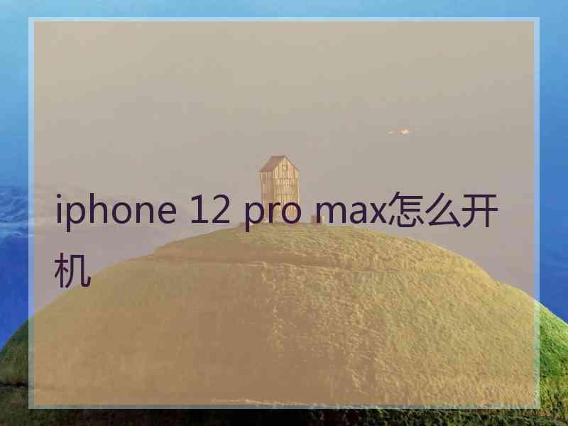 iphone 12 pro max怎么开机