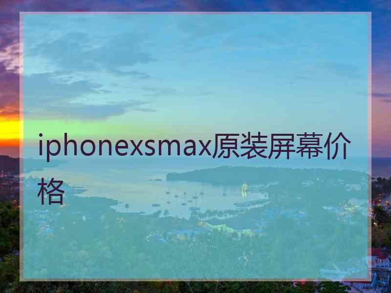 iphonexsmax原装屏幕价格