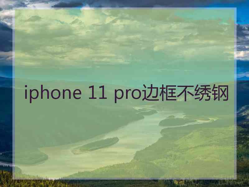 iphone 11 pro边框不绣钢