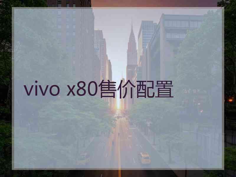 vivo x80售价配置