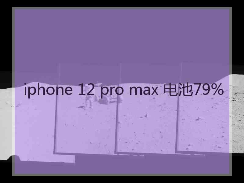 iphone 12 pro max 电池79%