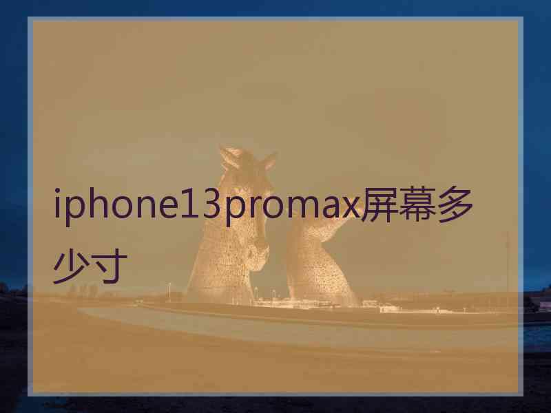 iphone13promax屏幕多少寸