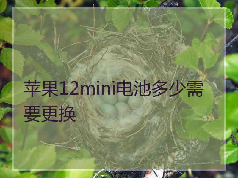 苹果12mini电池多少需要更换