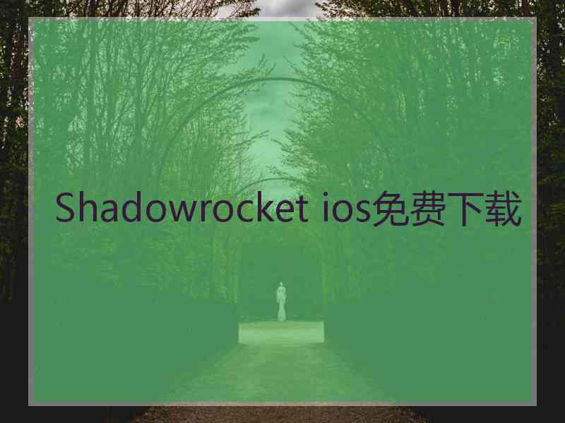 Shadowrocket ios免费下载