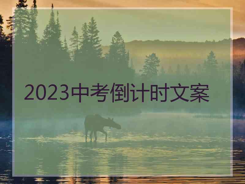 2023中考倒计时文案