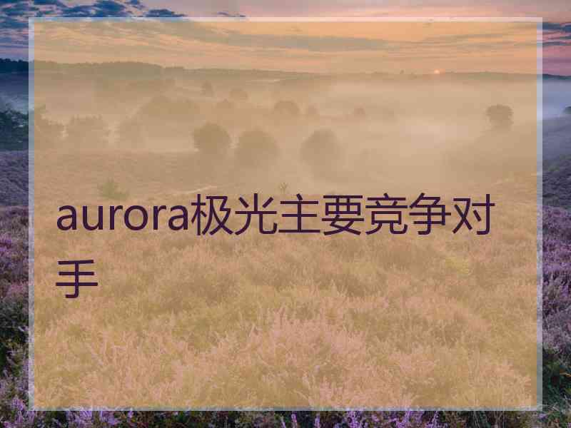 aurora极光主要竞争对手