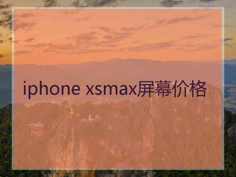 iphone xsmax屏幕价格