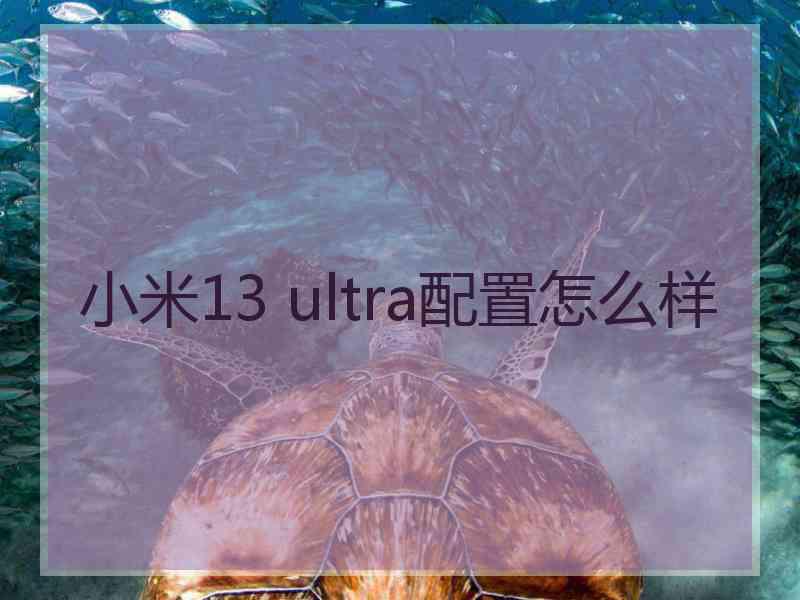 小米13 ultra配置怎么样