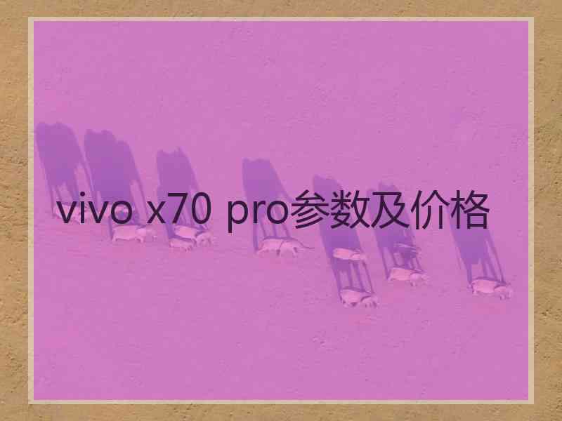 vivo x70 pro参数及价格