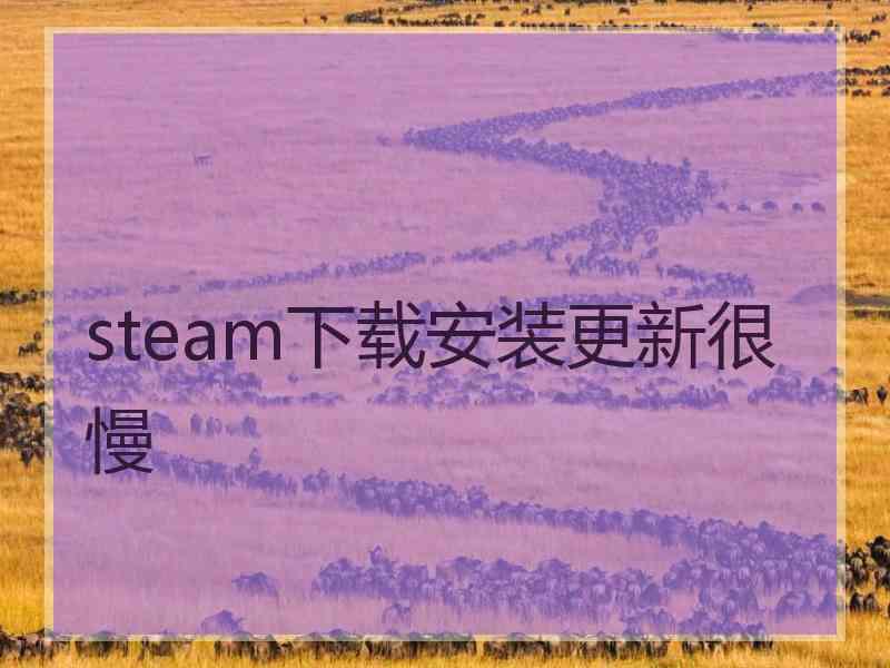 steam下载安装更新很慢