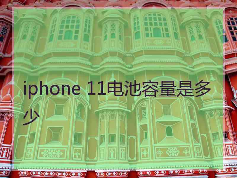 iphone 11电池容量是多少