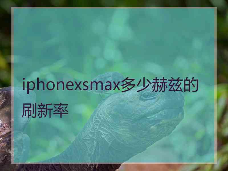 iphonexsmax多少赫兹的刷新率