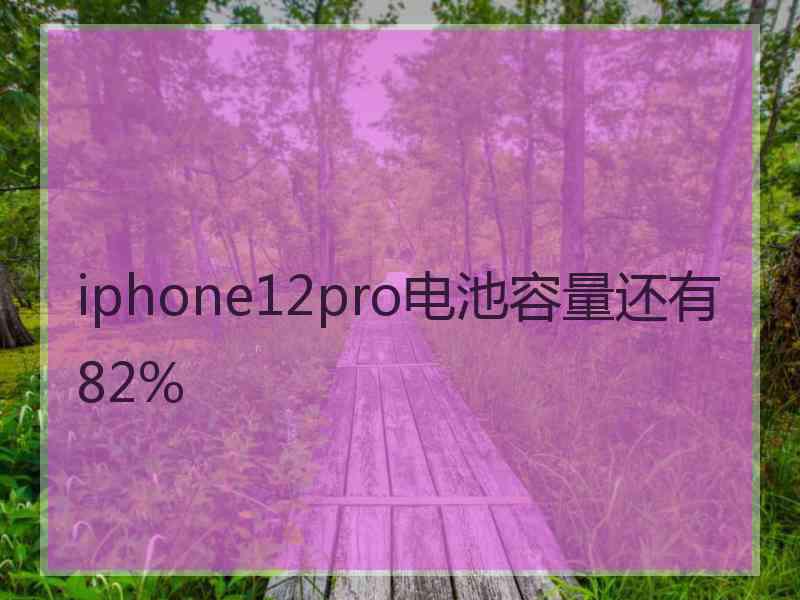 iphone12pro电池容量还有82%