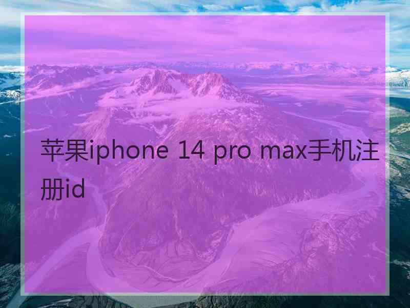 苹果iphone 14 pro max手机注册id