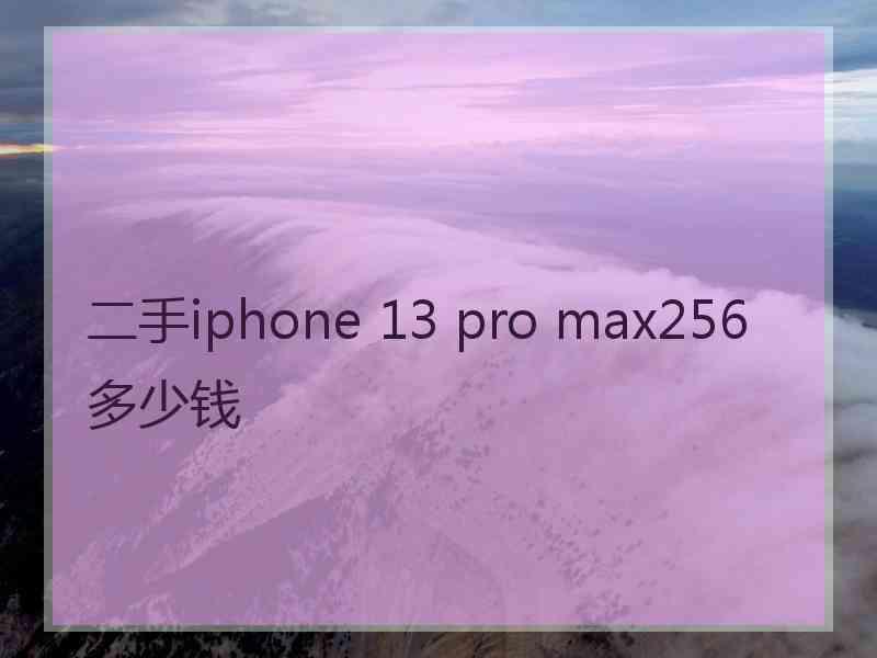 二手iphone 13 pro max256多少钱