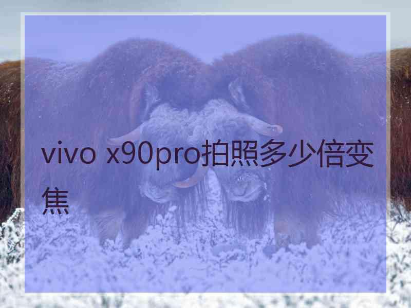 vivo x90pro拍照多少倍变焦