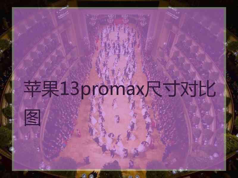 苹果13promax尺寸对比图