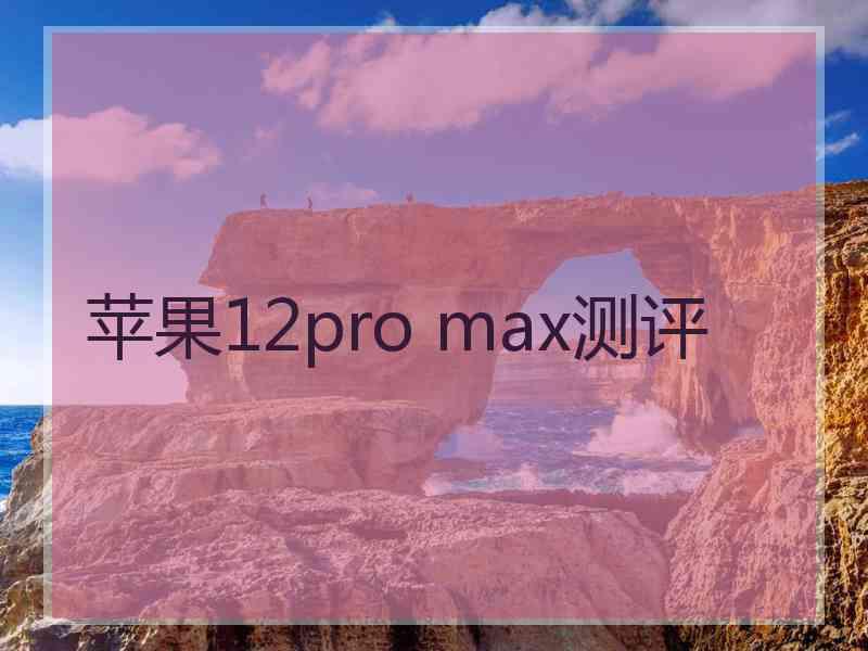 苹果12pro max测评