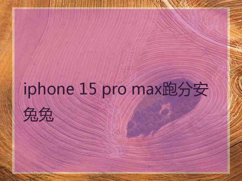 iphone 15 pro max跑分安兔兔