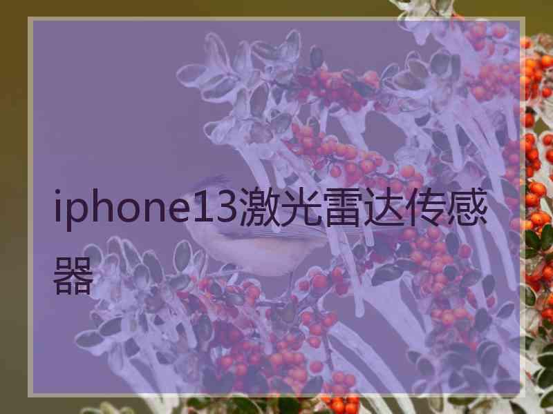 iphone13激光雷达传感器