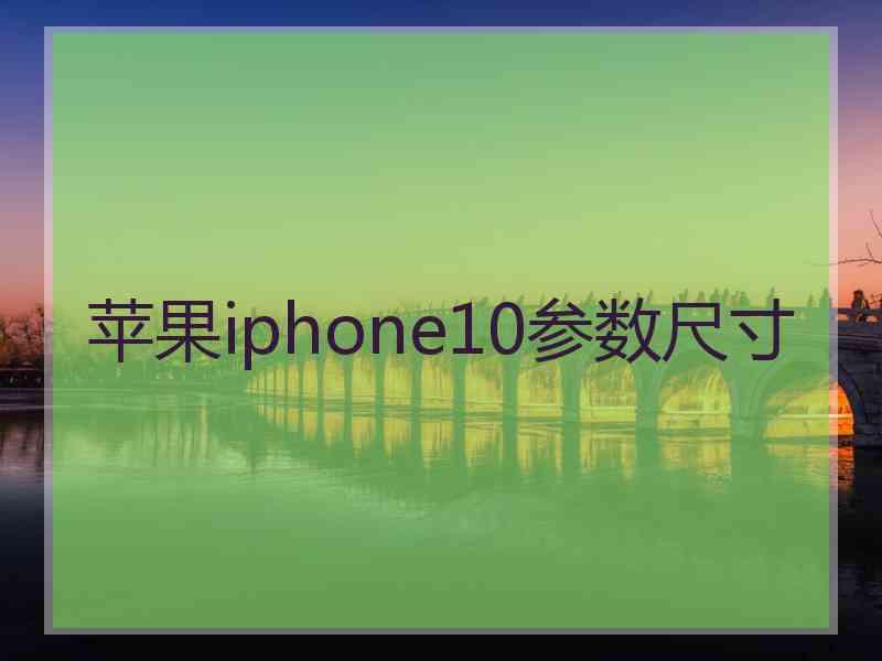 苹果iphone10参数尺寸