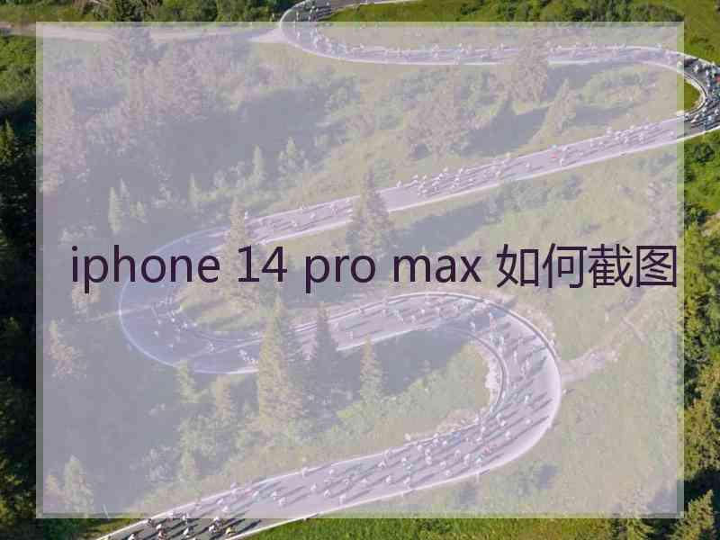 iphone 14 pro max 如何截图