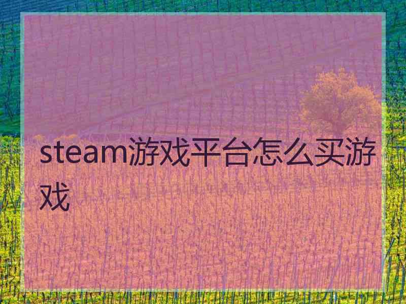 steam游戏平台怎么买游戏