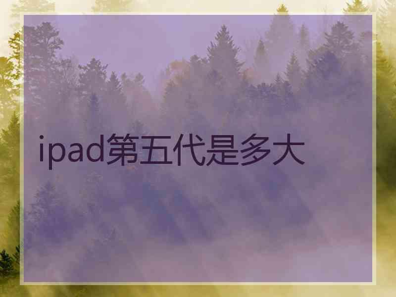 ipad第五代是多大