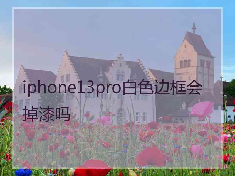 iphone13pro白色边框会掉漆吗