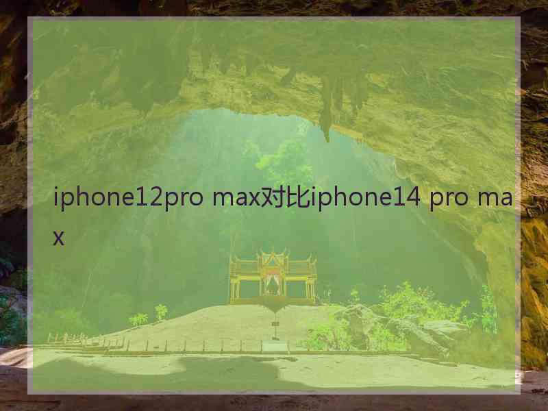 iphone12pro max对比iphone14 pro max