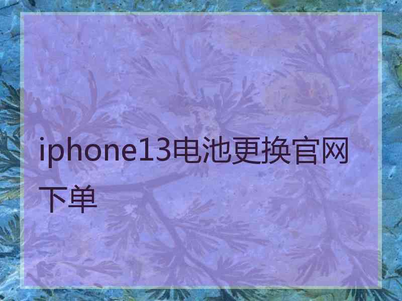 iphone13电池更换官网下单