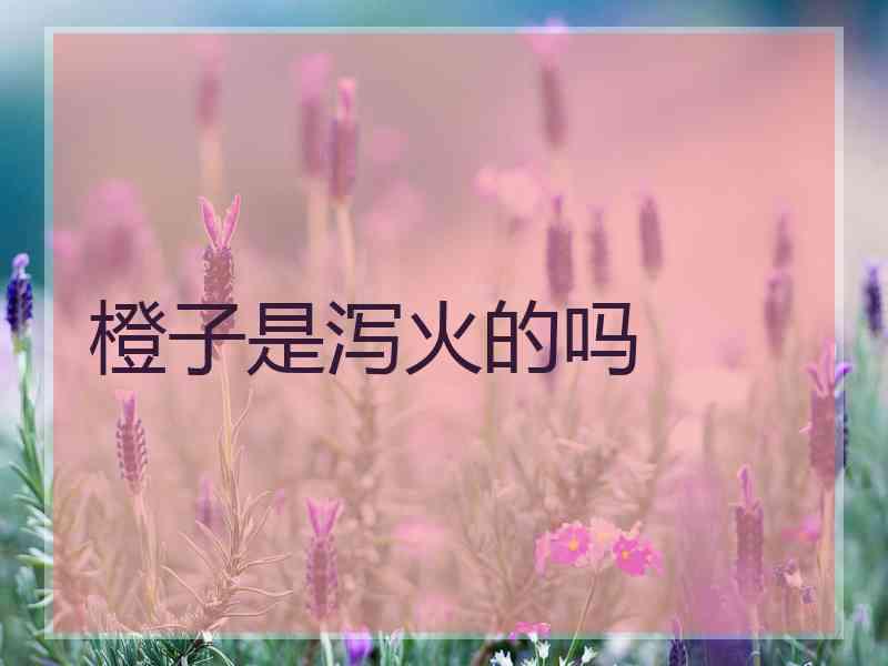 橙子是泻火的吗