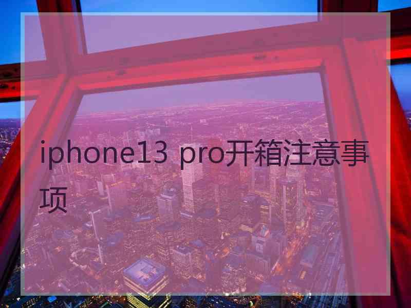 iphone13 pro开箱注意事项