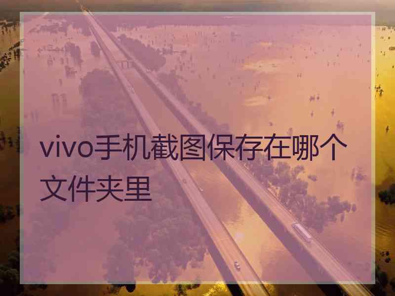 vivo手机截图保存在哪个文件夹里