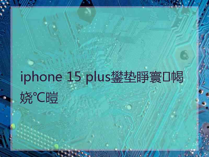 iphone 15 plus鐢垫睜寰幆娆℃暟