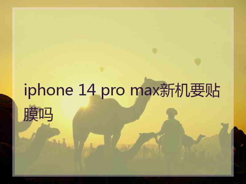 iphone 14 pro max新机要贴膜吗