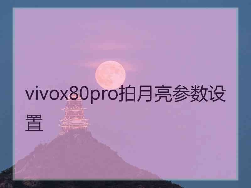 vivox80pro拍月亮参数设置