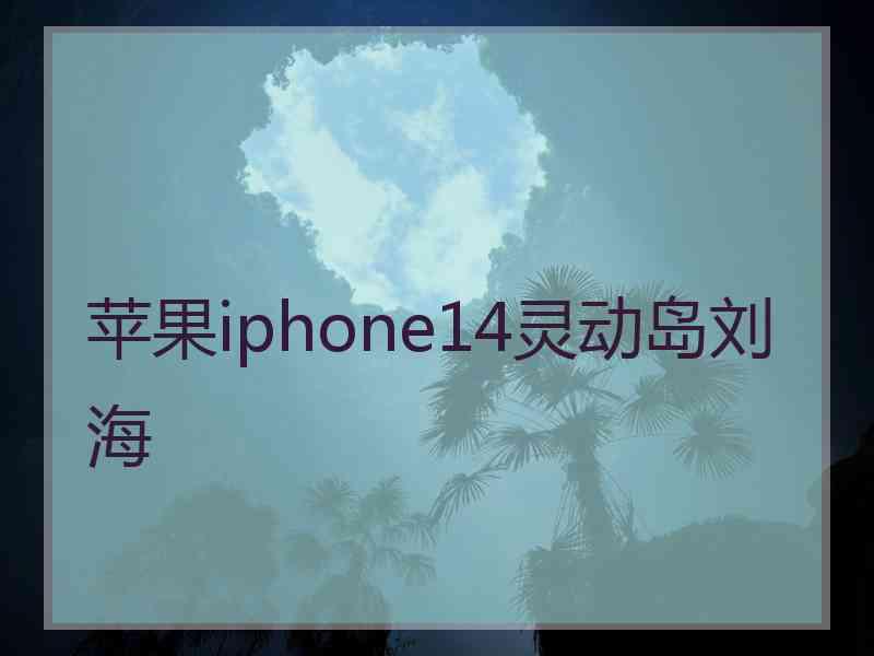 苹果iphone14灵动岛刘海