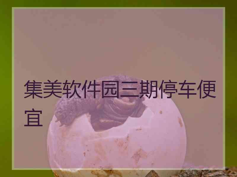 集美软件园三期停车便宜